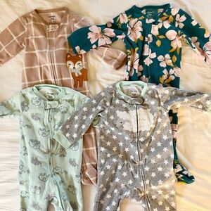 Fleece onesies/footies, 6-9mo